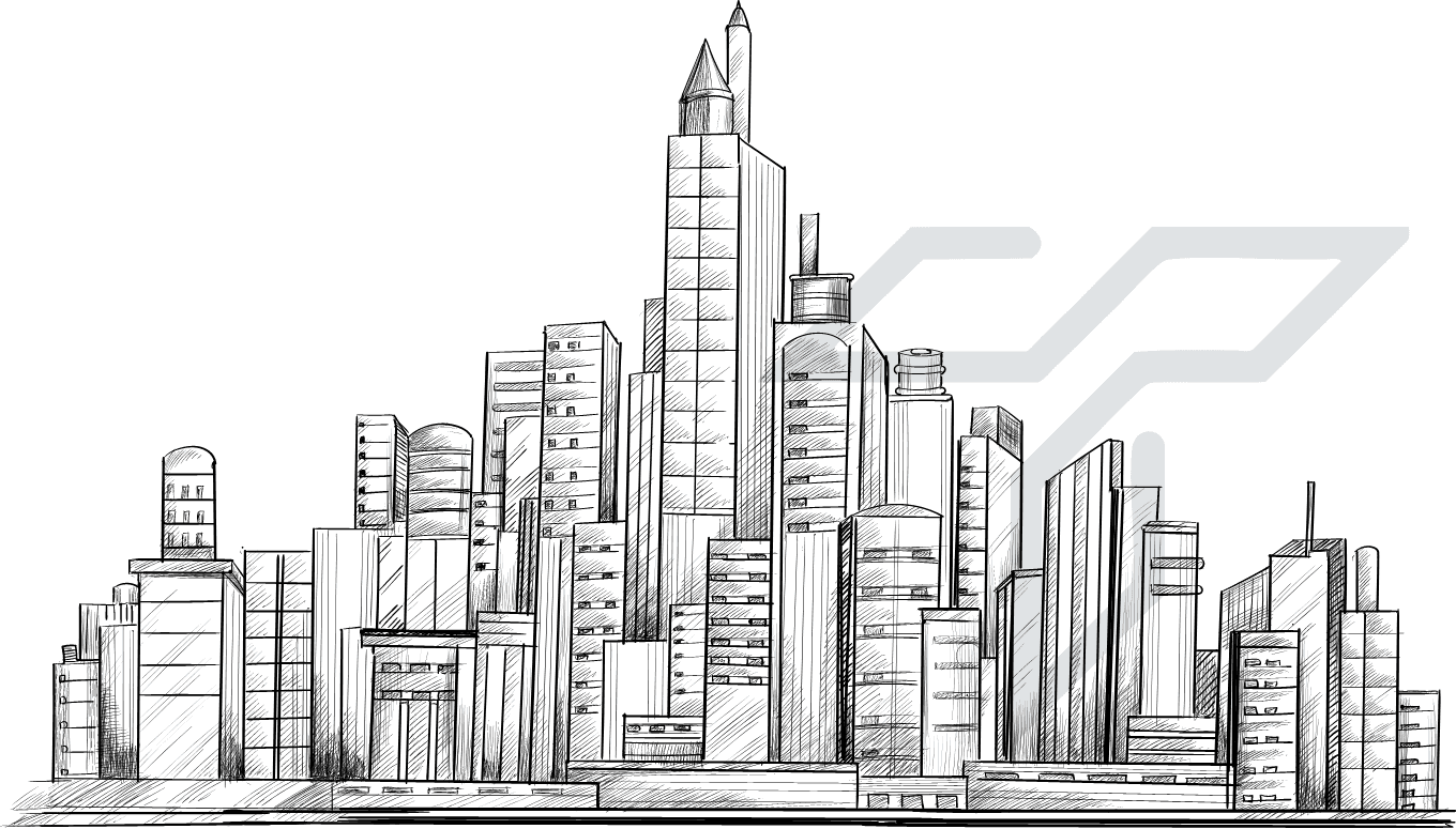 City skyline representing urban development and architecture